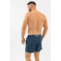 Kép 4/4 - Budmil férfi beach short fürdőnadrág - sötétkék - türkiz mintás