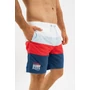 Kép 2/4 - Budmil férfi beach short fürdőnadrág - fehér - piros - kék