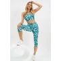 Kép 4/4 - Budmil női fitness leggings nadrág - türkiz mintás