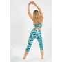 Kép 3/4 - Budmil női fitness leggings nadrág - türkiz mintás
