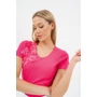 Kép 4/4 - Budmil női karúsított fazonú póló - pink