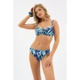 Kép 4/12 - Budmil női bikini felső - sötétkék - kék levél mintás