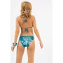 Kép 3/4 - Budmil női bikini alsó - sötétkék - zöld mintás
