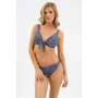 Kép 1/7 - Budmil női bikini alsó - sötétkék - fehér mintás