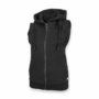 Kép 1/4 - Dressa ujjatlan cipzáros kapucnis női pulóver - fekete (XS-3XL)