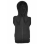 Kép 3/4 - Dressa ujjatlan cipzáros kapucnis női pulóver - fekete