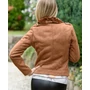 Kép 5/7 - Bélelt barna velúrkabát (M-XXL)