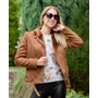 Kép 3/7 - Bélelt barna velúrkabát (M-XXL)