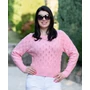 Kép 1/2 - Kötött rózsaszín pulóver (S/M-L/XL)