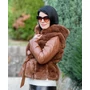 Kép 2/5 - Szőrmés barna bőrdzseki (S-XL)
