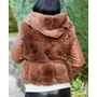 Kép 3/5 - Szőrmés barna bőrdzseki (S-XL)