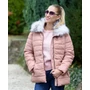 Kép 4/7 - Derekán csat öves rózsaszín kabát (S-XXL)