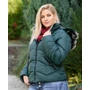 Kép 1/7 - Rövid steppelt zöld kabát (M-XXXL)