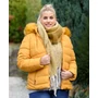 Kép 4/4 - Rövid sárga bundás kabát (M-XL)
