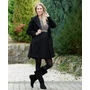 Kép 5/6 - Plüss fekete szövetkabát (S-XL)
