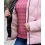 Kép 4/5 - Rövid steppelt rózsaszín kabát (M-XXXL)