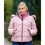 Kép 1/5 - Rövid steppelt rózsaszín kabát (M-XXXL)