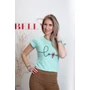 Kép 2/4 - Love feliratú zöld póló (S/M-L/XL)