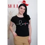 Kép 2/3 - Love feliratú fekete póló (S/M-L/XL)