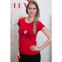 Kép 1/2 - Smile feliratú piros póló (S/M-L/XL)