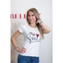 Kép 2/2 - Smile feliratú fehér póló (S/M-L/XL)