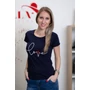 Kép 1/2 - Love feliratú sötétkék póló (S/M-L/XL)