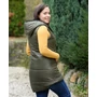 Kép 4/5 - Hosszú steppelt zöld mellény (M-XXXL)