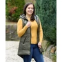 Kép 5/5 - Hosszú steppelt zöld mellény (M-XXXL)
