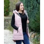 Kép 6/6 - Hosszú steppelt rózsaszín mellény (M-XXXL)